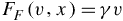 F = gamma v